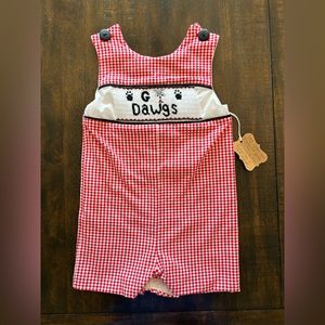 Custom smocked “Go Dawgs” Jon Jon